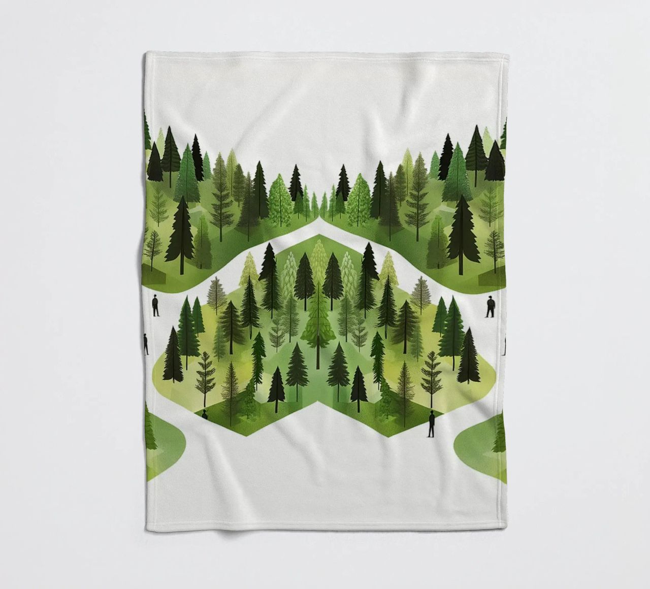 Green Emerge 3 - horizontal forest coperta in pile da The Quiet Senju