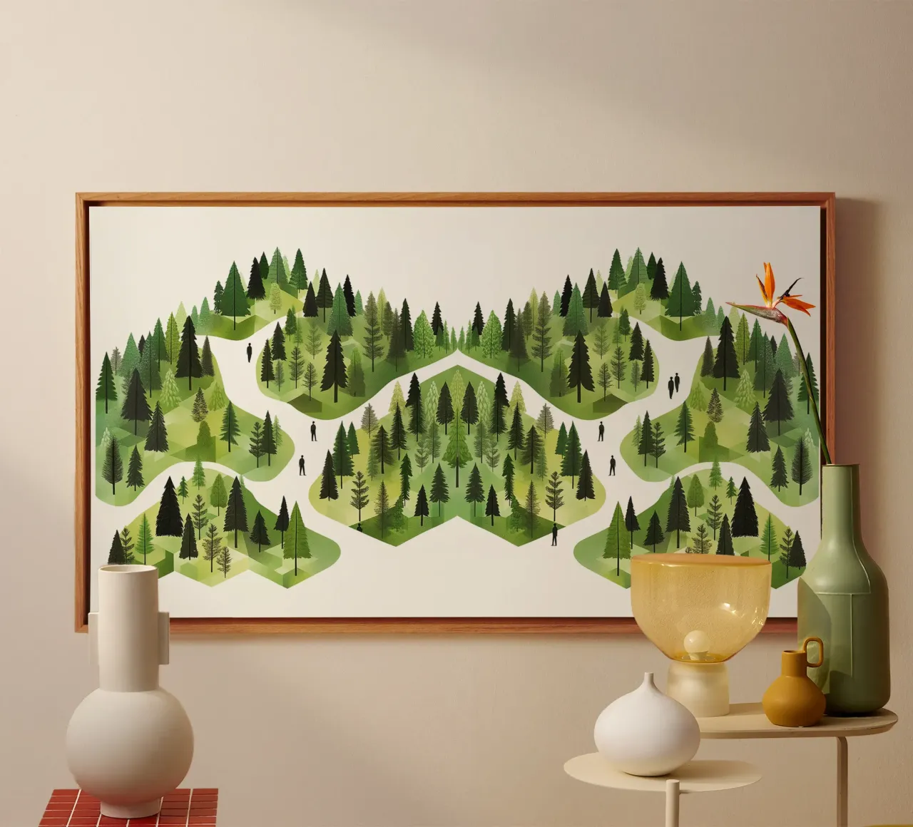 Green Emerge 3 - horizontal forest tela con Cornice a cassetta da The Quiet Senju