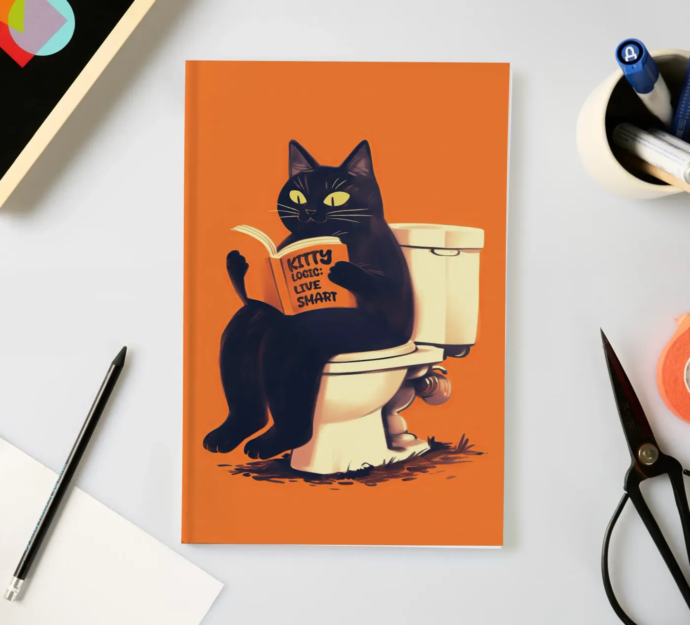 Kitty logic notebook by 2toastdesign
