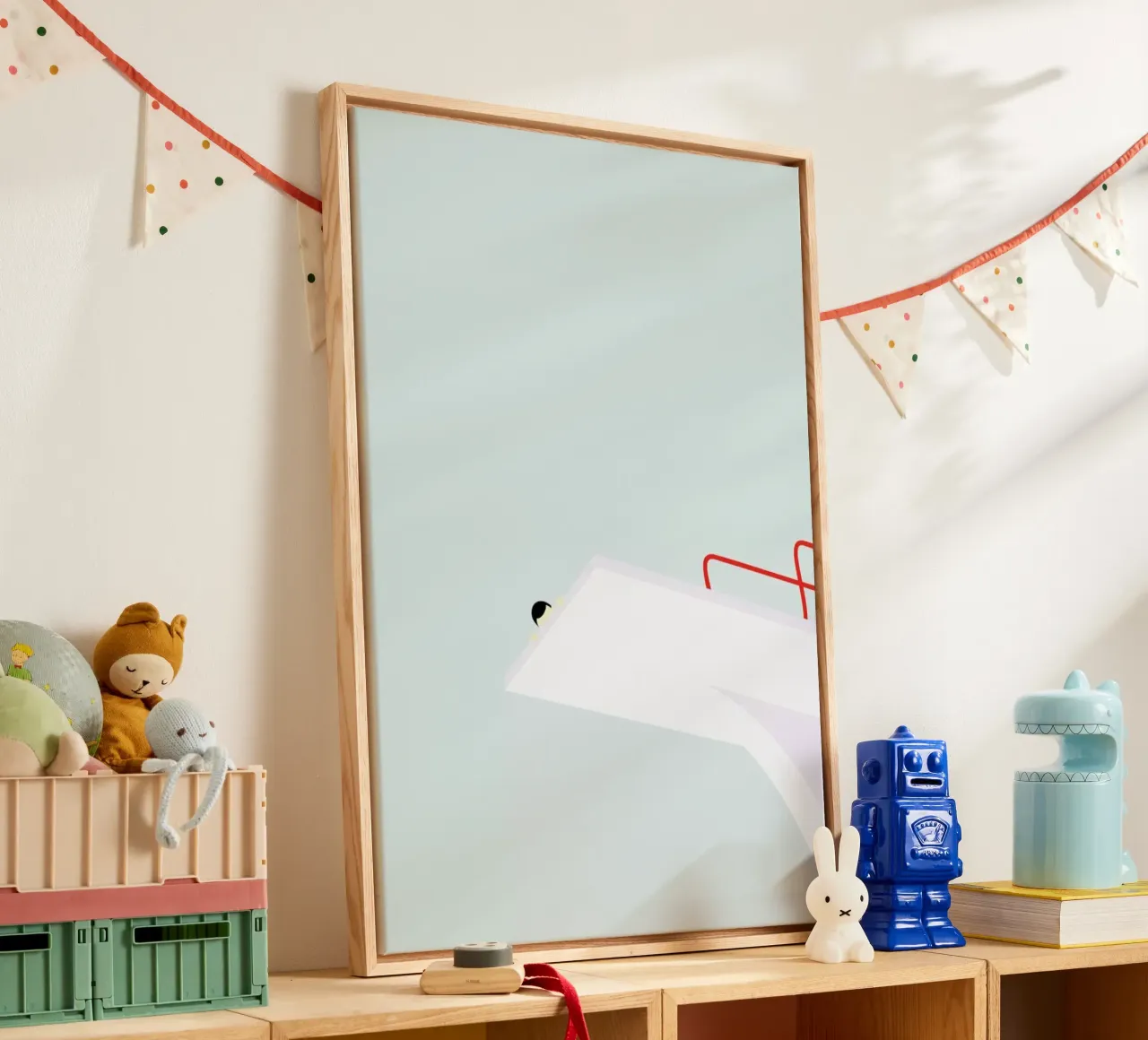 Højdeskræk canvas with Floater frame by Swen Swensøn