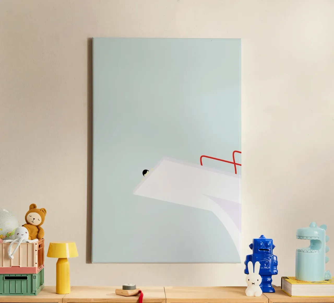 Højdeskræk canvas with Floater frame by Swen Swensøn