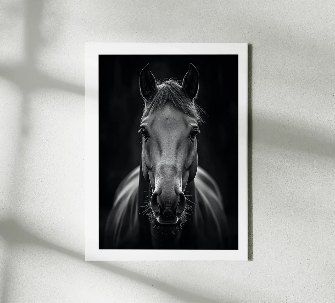 Majestic portrait of a horse canvas by Monochrome
