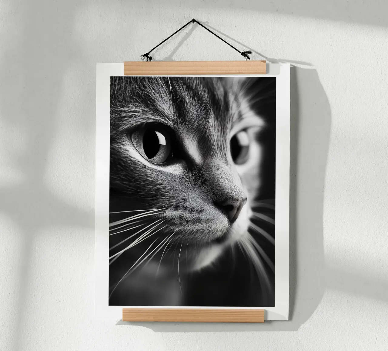 Künstlerische Nahaufnahme einer Katze Hahnemühle von Monochrome