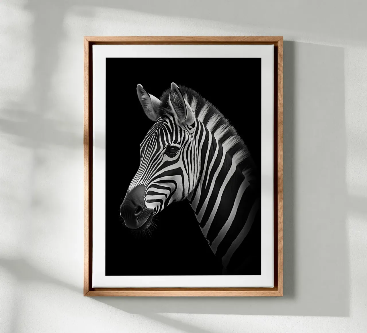 Ritratto artistico di una zebra tela da Monochrome