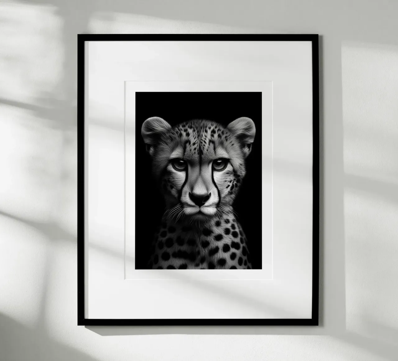Maestoso ritratto di un leopardo poster da Monochrome