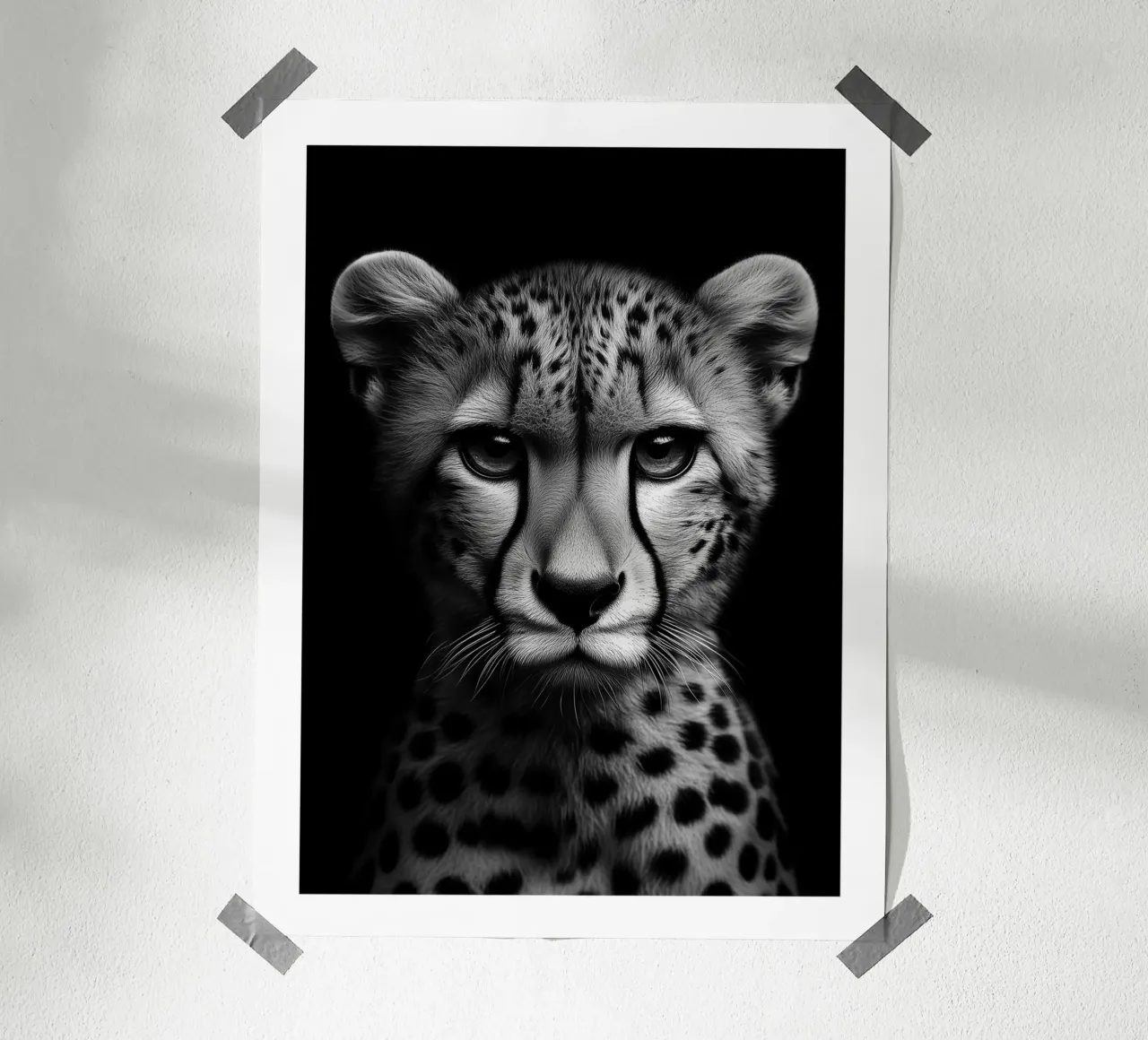 Maestoso ritratto di un leopardo poster da Monochrome
