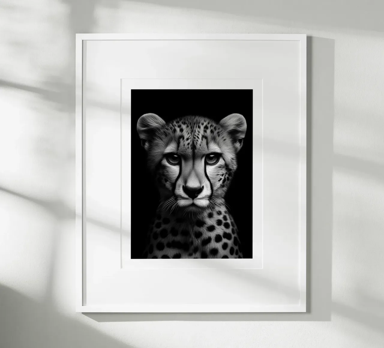Maestoso ritratto di un leopardo poster da Monochrome