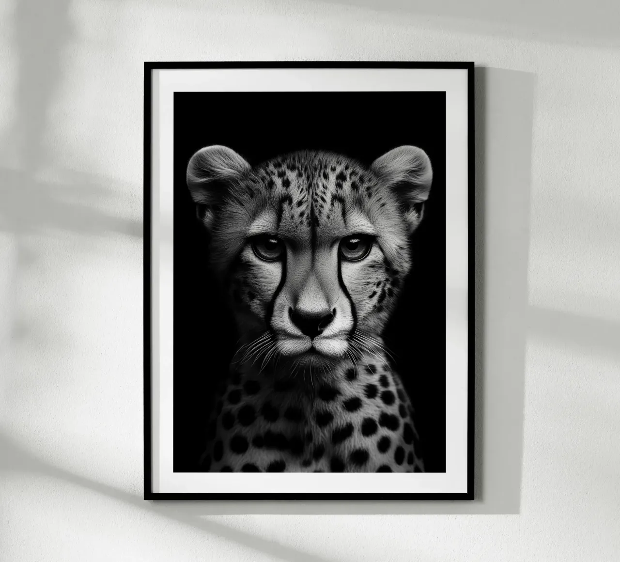 Maestoso ritratto di un leopardo poster da Monochrome