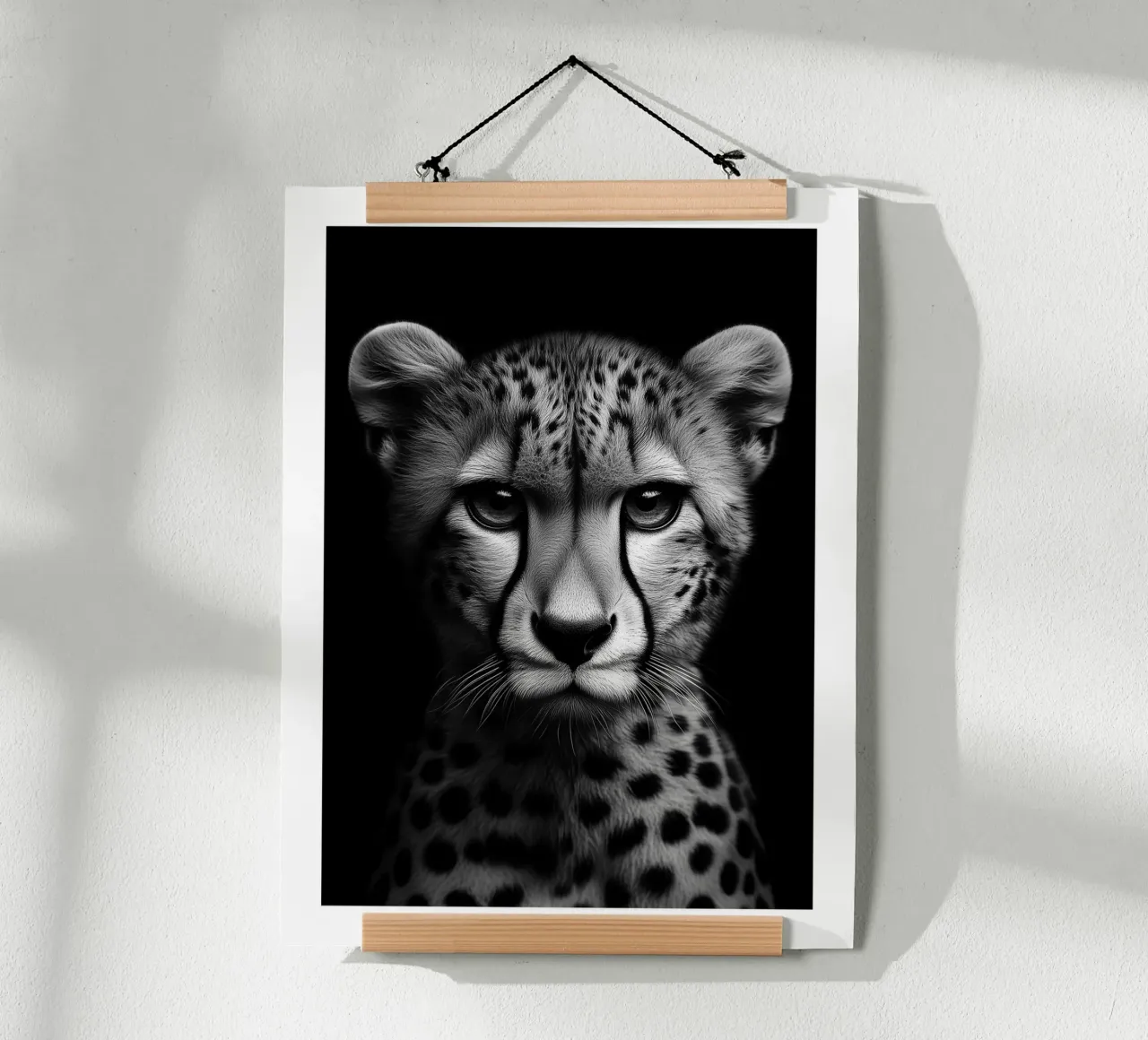 Maestoso ritratto di un leopardo poster da Monochrome