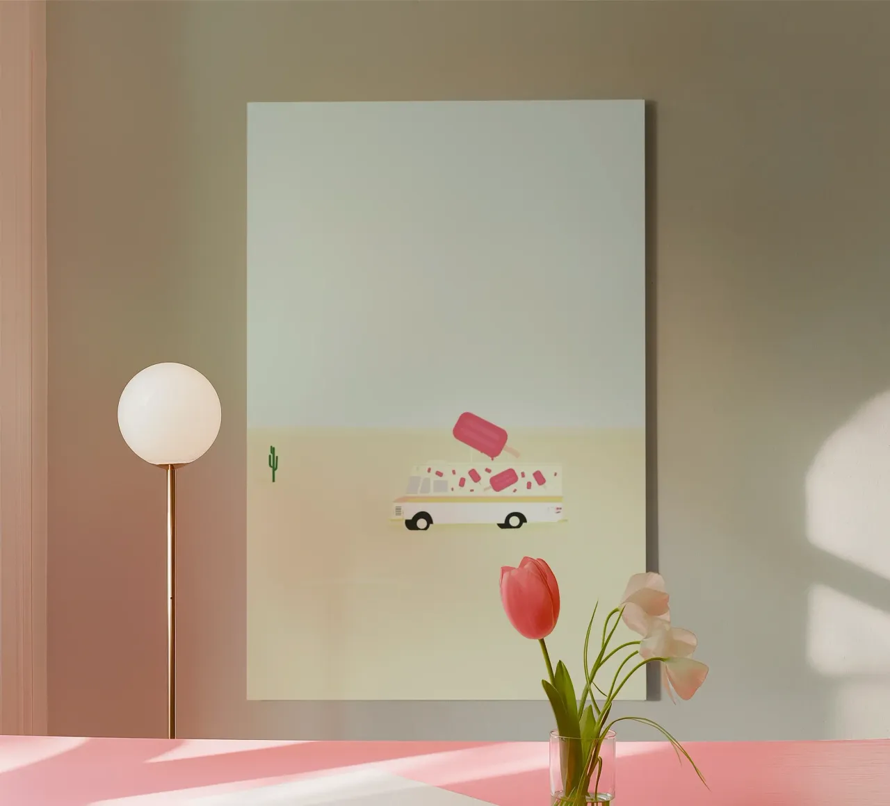 Isbilen canvas with Floater frame by Swen Swensøn