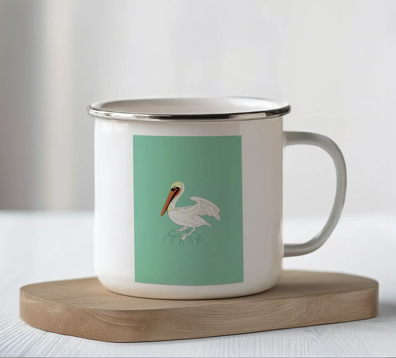 Pelikan tazza in smalto da Swen Swensøn