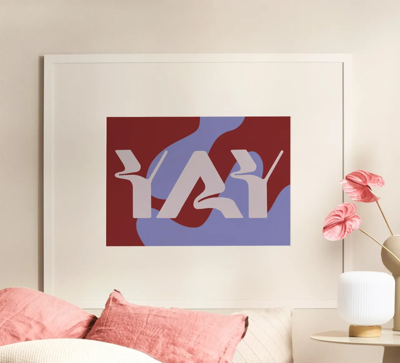 Evviva! poster con telaio in alluminio da kludge