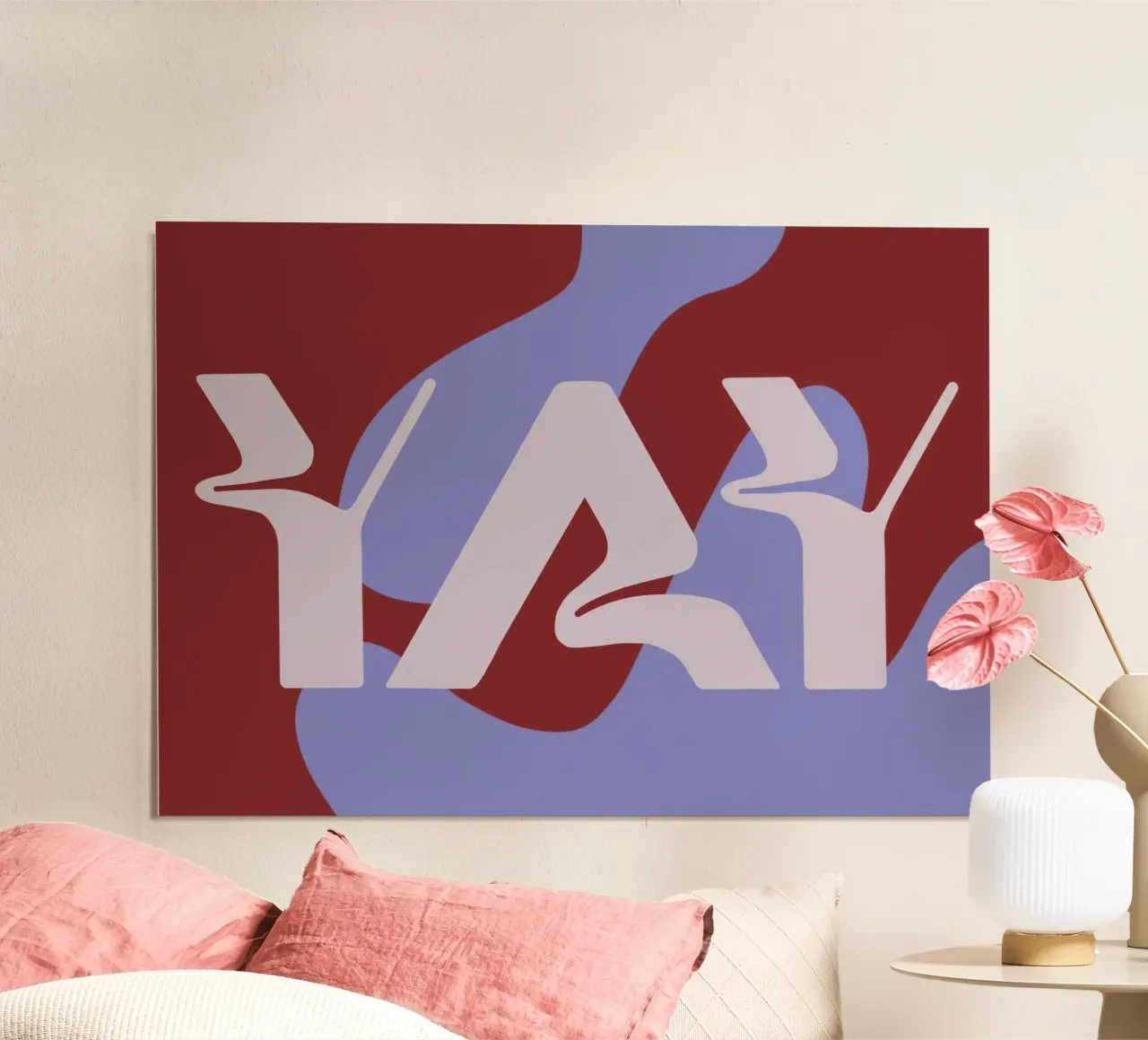Evviva! poster con telaio in alluminio da kludge
