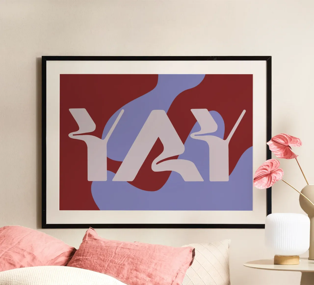 Evviva! poster con telaio in alluminio da kludge