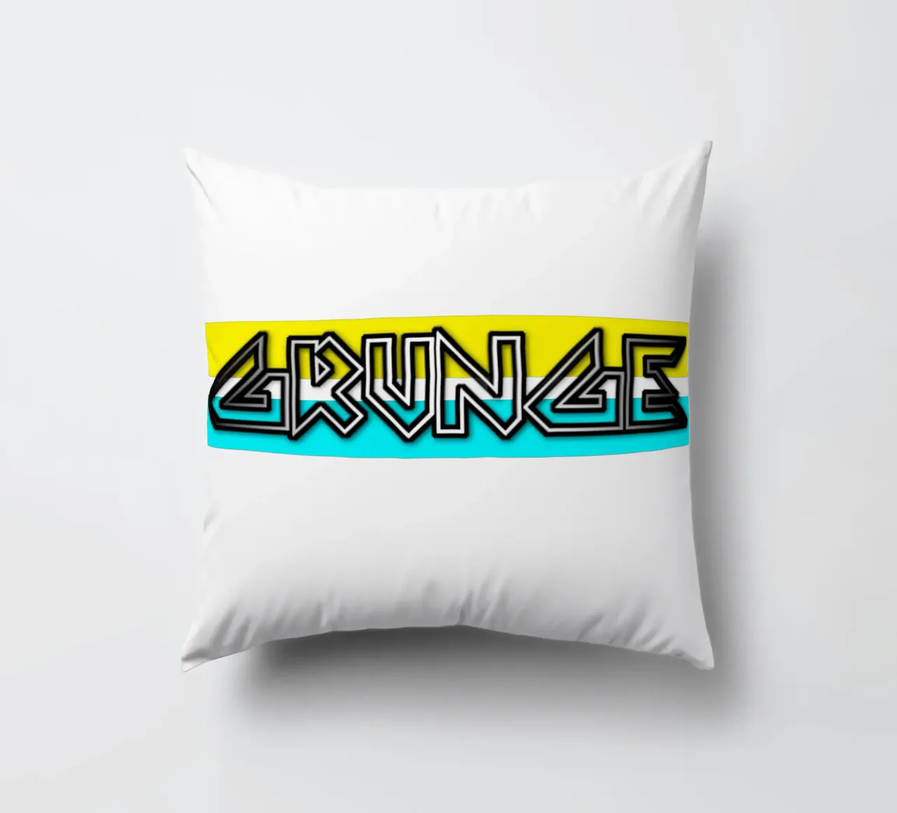 Grunge Text Music Trending Now decorative cushion by Urban Life