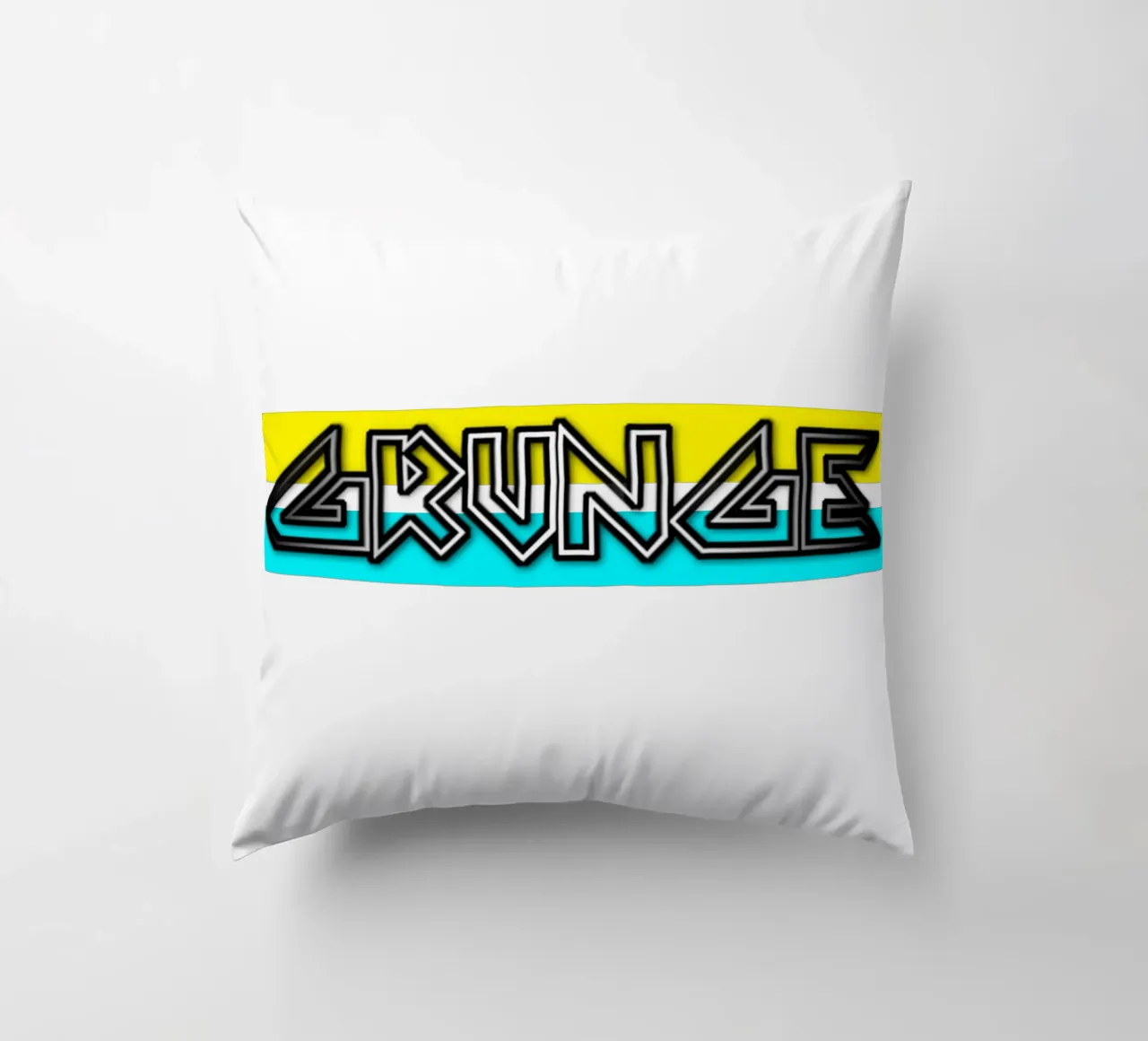 Grunge Text Music Trending Now decorative cushion by Urban Life