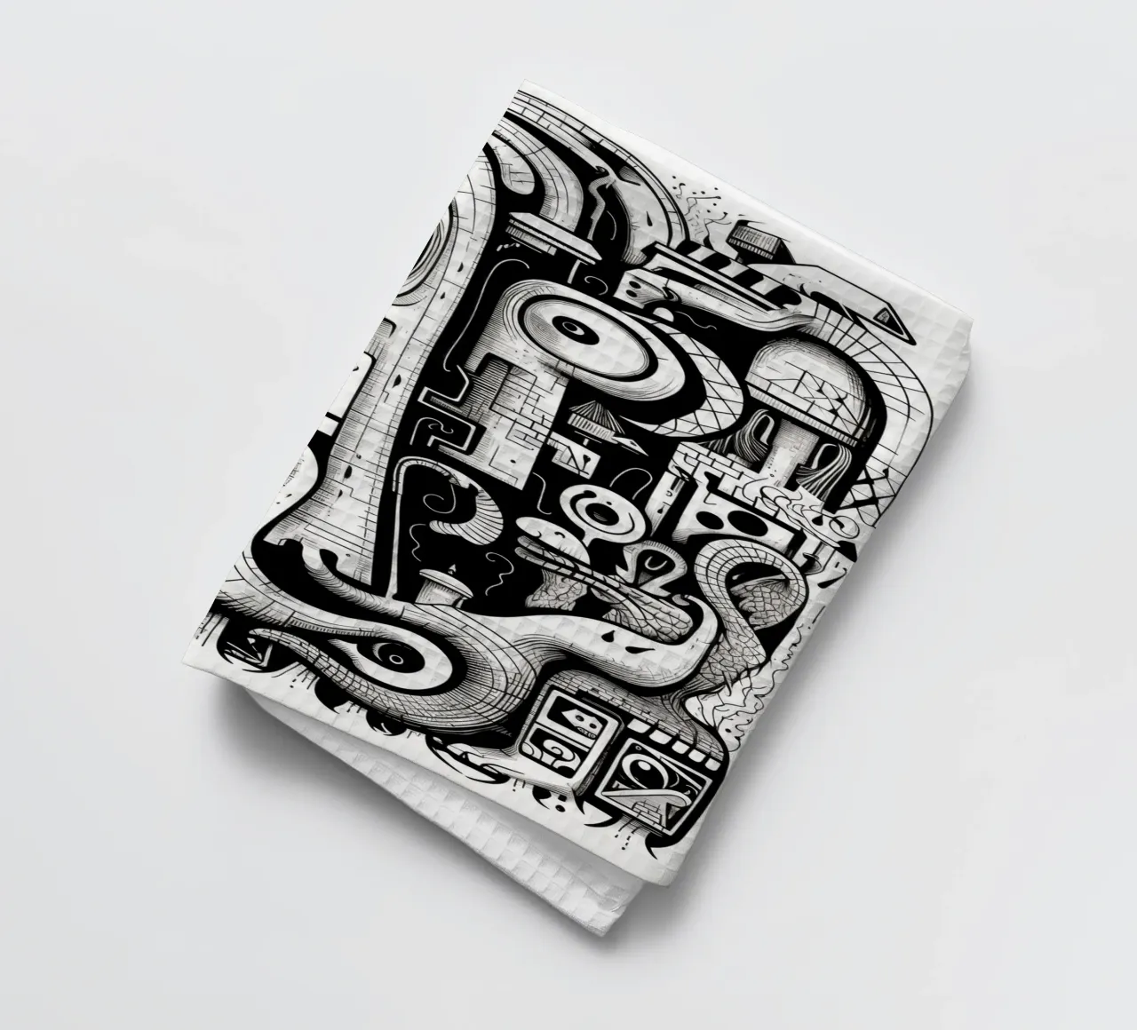 graffiti animals tea towel by Art Digital Visuel