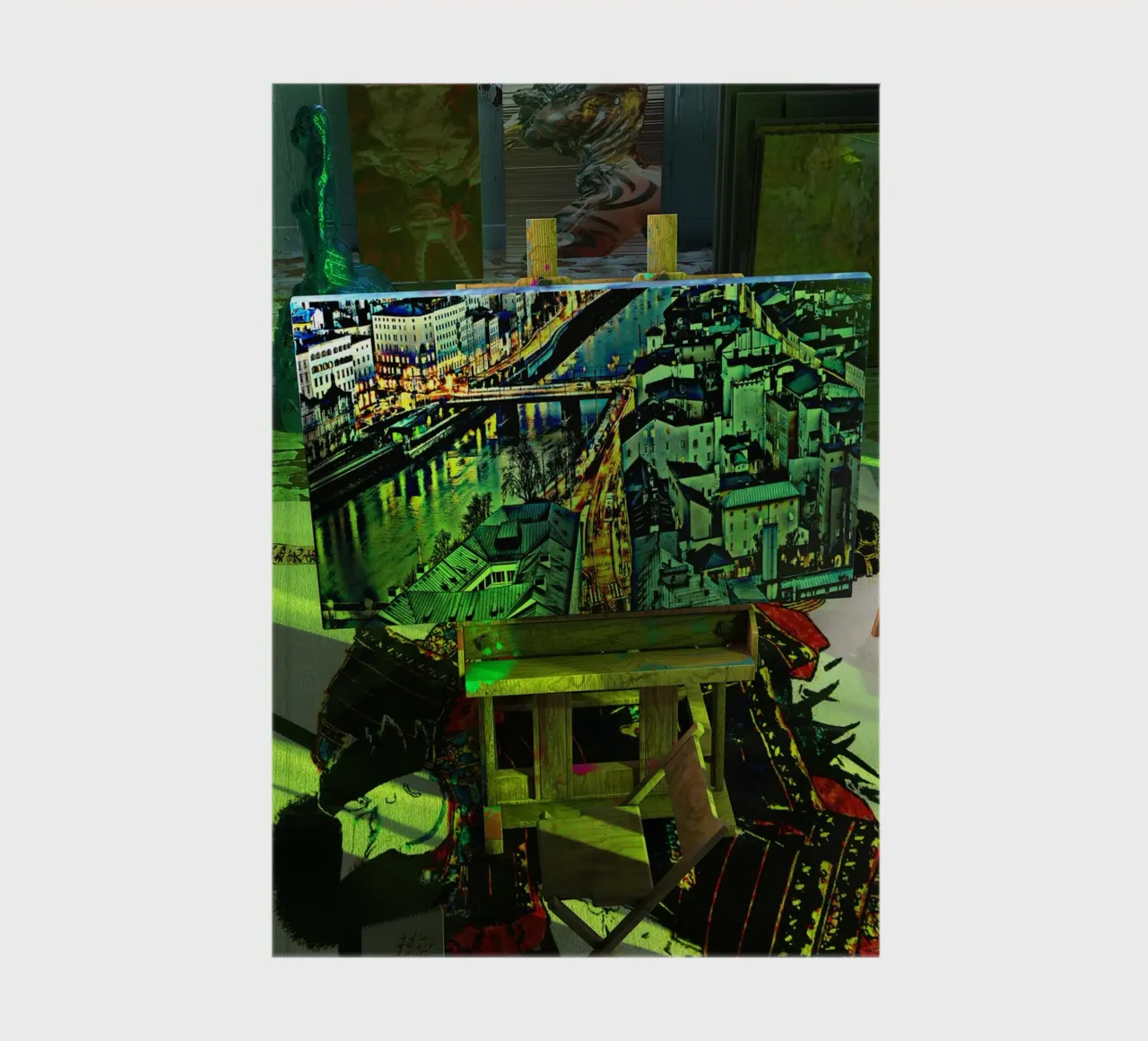 The Forger's Workshop - Salzburg by Night - Green Version notebook by the-witcher