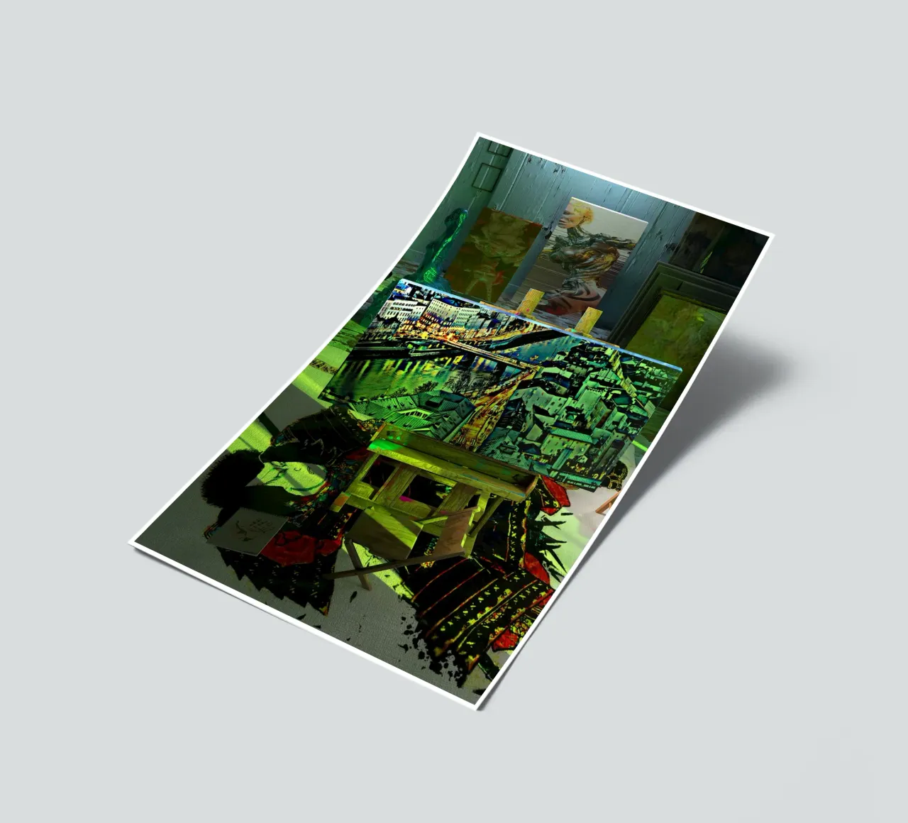 The Forger's Workshop - Salzburg by Night - Green Version sticker sheet by the-witcher