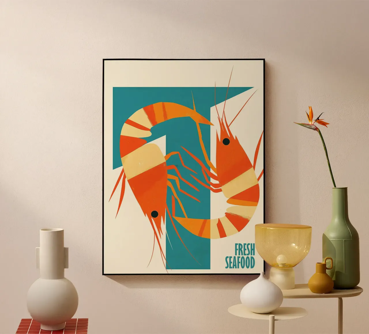 Poster di design per la cucina a base di pesce fresco plexiglass da Autofocus