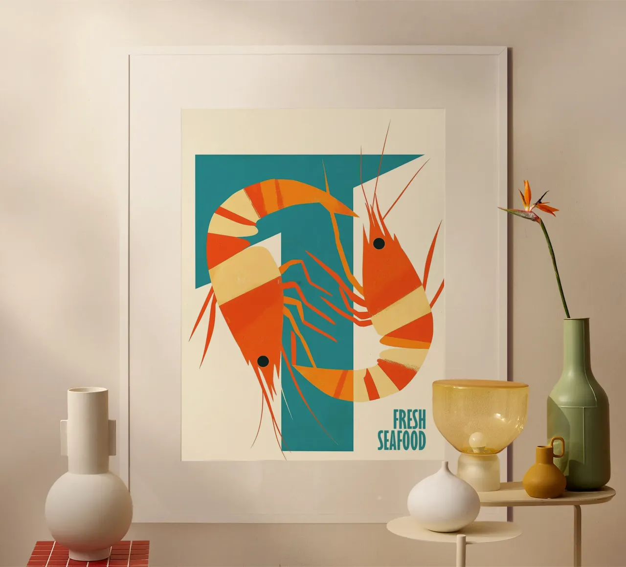 Poster di design per la cucina a base di pesce fresco carta hahnemühle da Autofocus