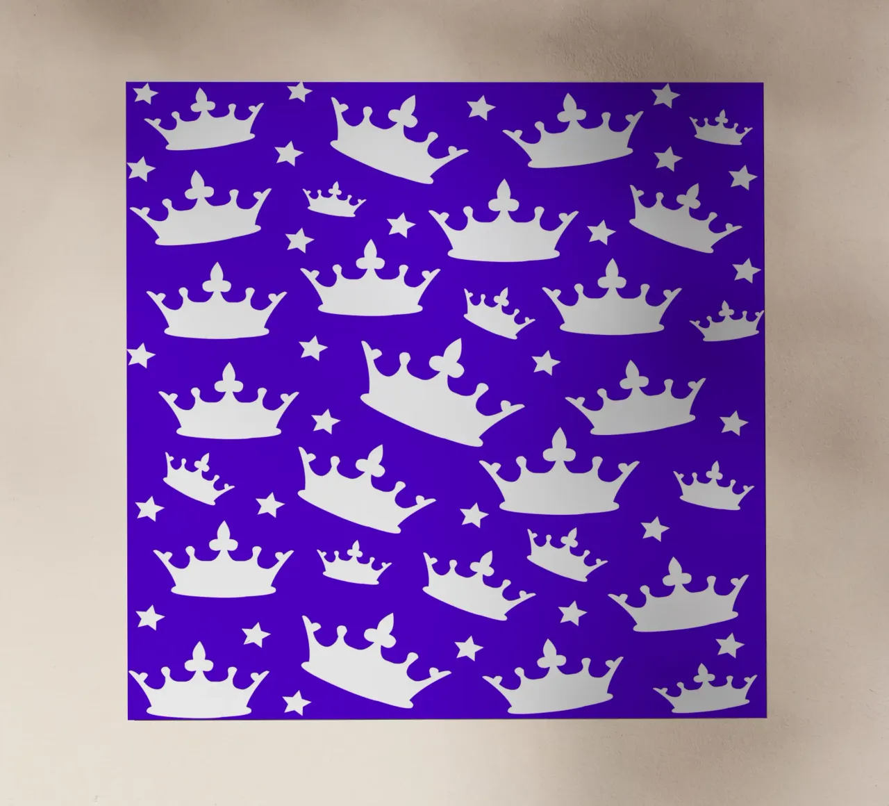 Crown with stars pattern pellicola backlit da baobabprintstore