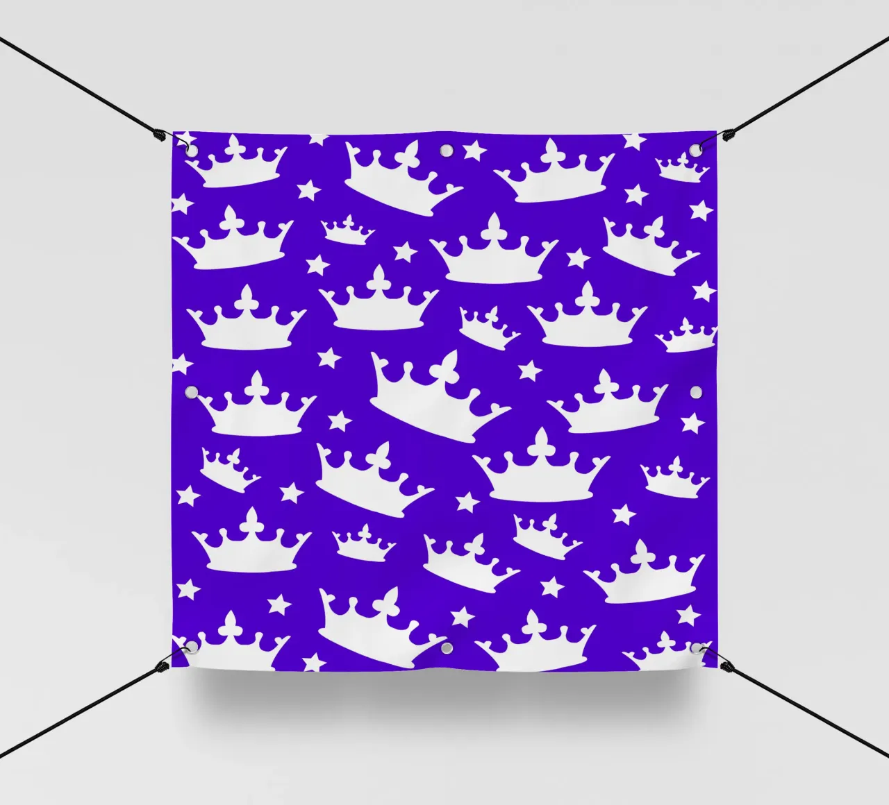 Crown with stars pattern telo in pvc da baobabprintstore