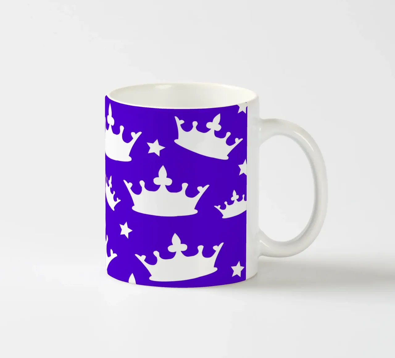 Crown with stars pattern tazza in ceramica da baobabprintstore