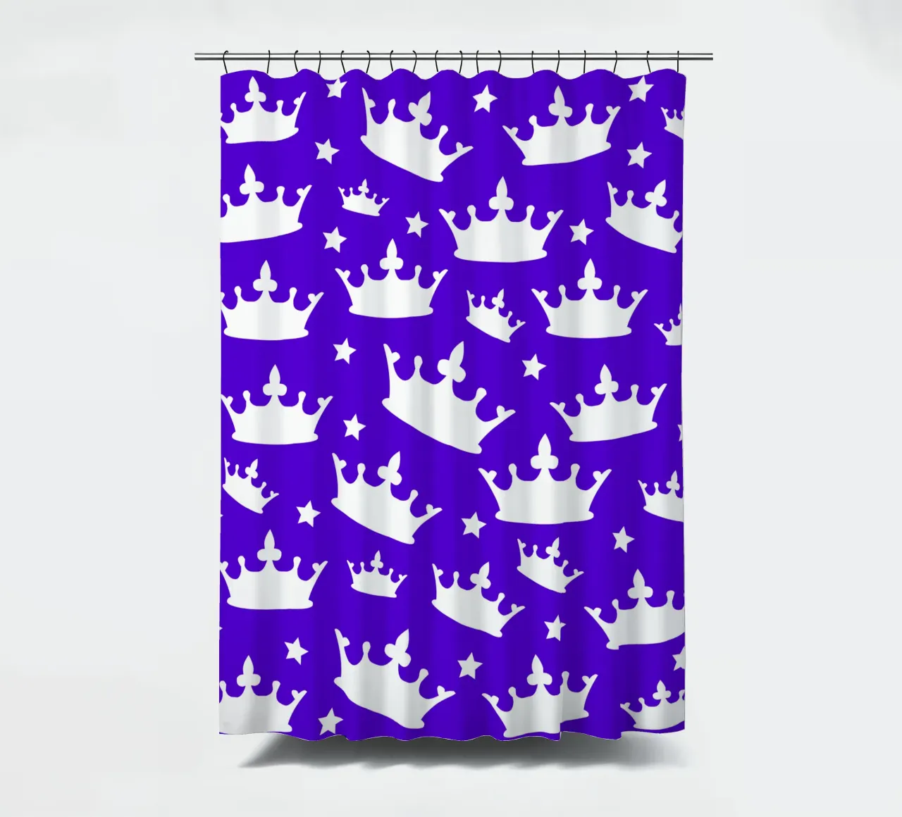 Crown with stars pattern tenda da doccia da baobabprintstore