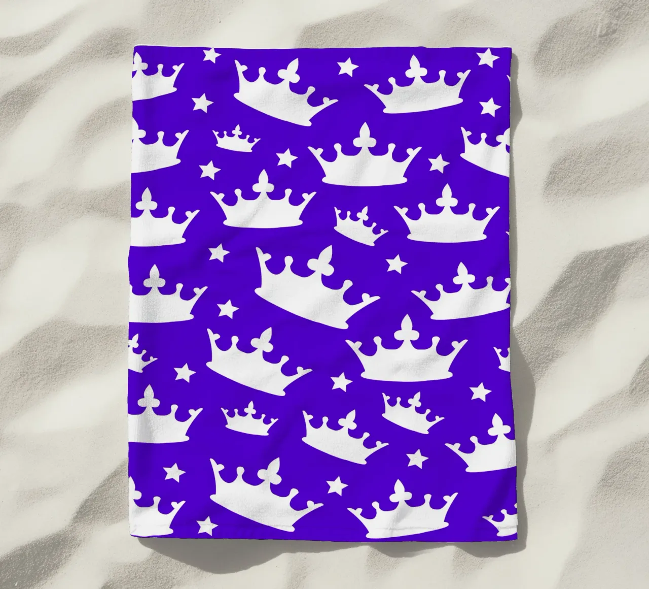 Crown with stars pattern telo mare da baobabprintstore
