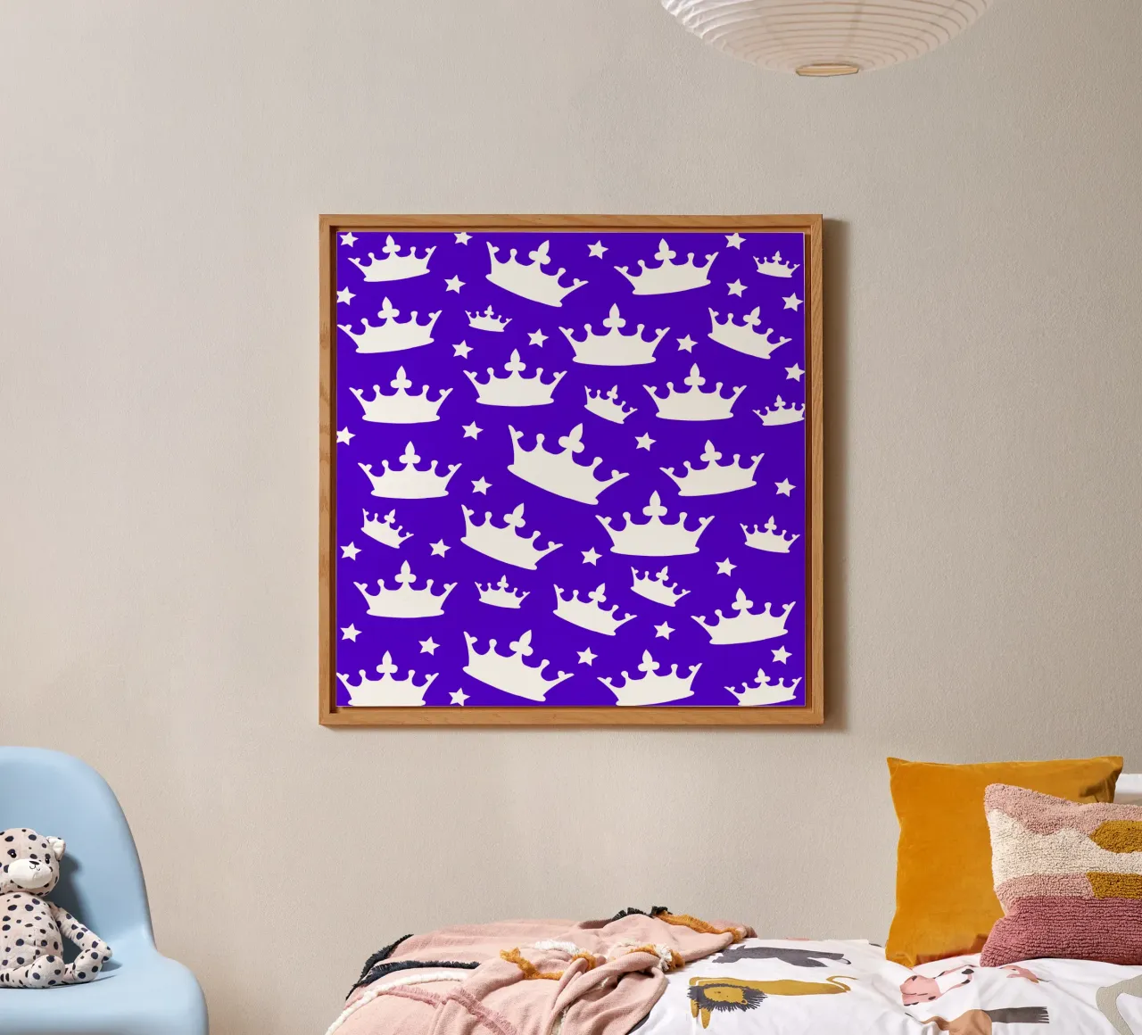 Crown with stars pattern pannello forex da baobabprintstore