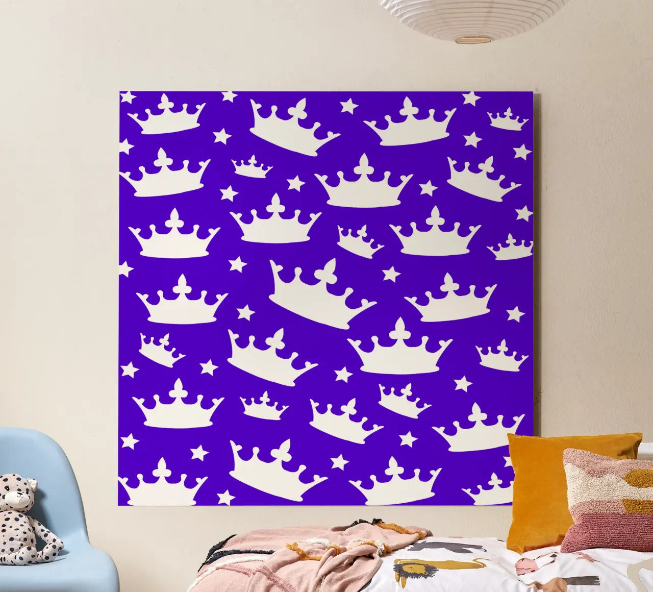 Crown with stars pattern pannello forex da baobabprintstore