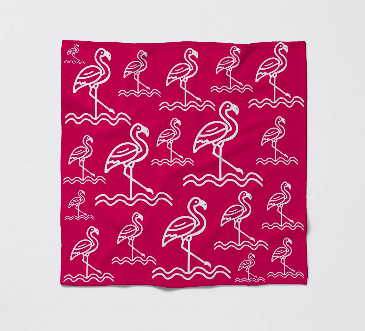 Pink flamingos pattern coperta in pile da baobabprintstore