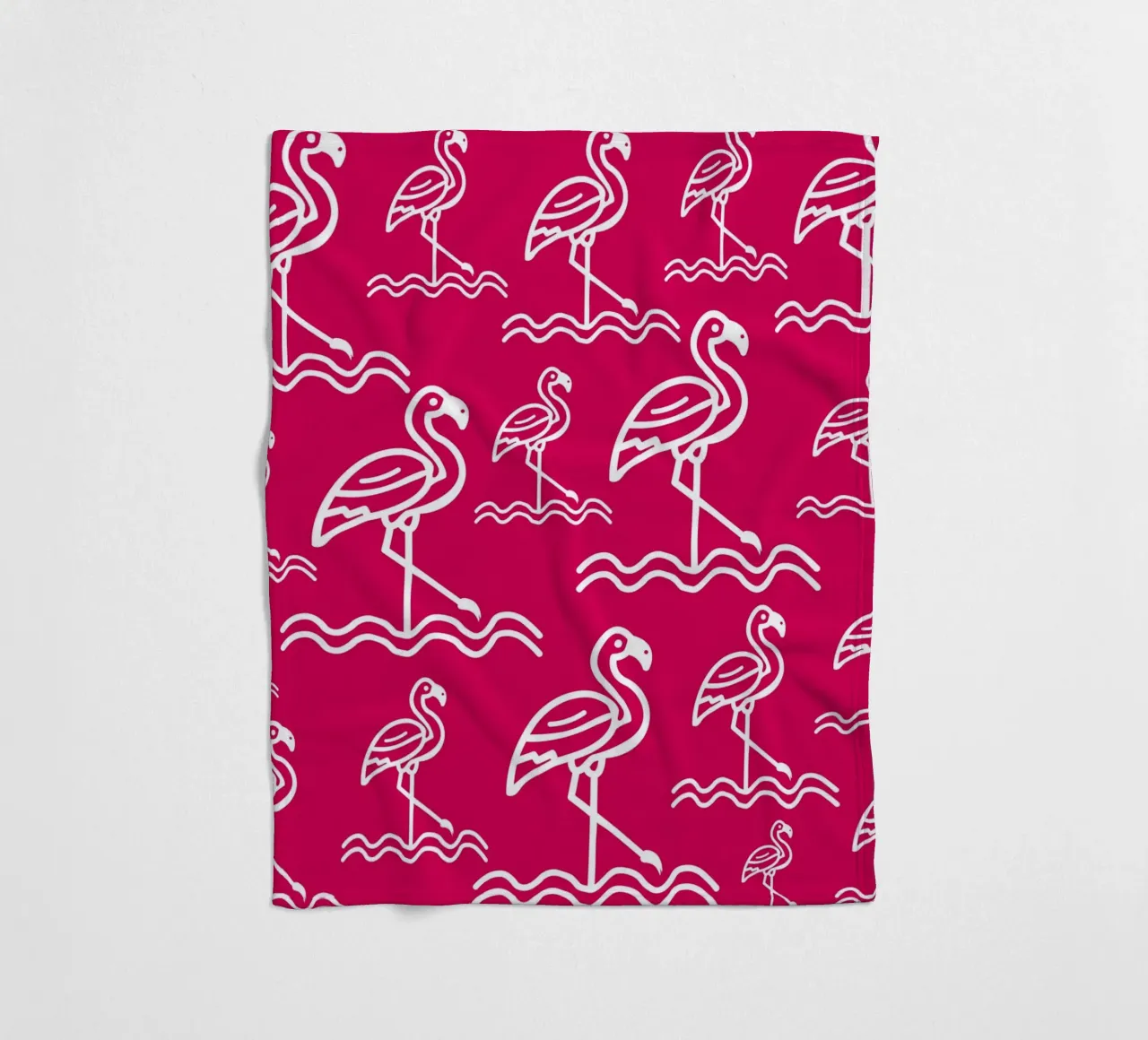 Pink flamingos pattern coperta in pile da baobabprintstore