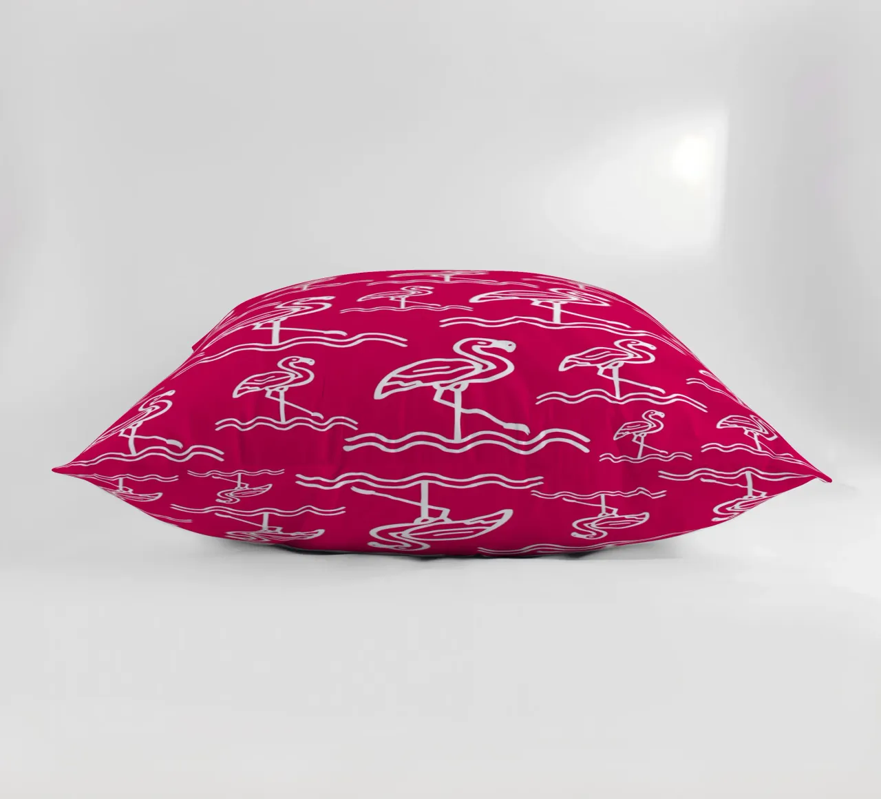 Pink flamingos pattern cuscino da baobabprintstore