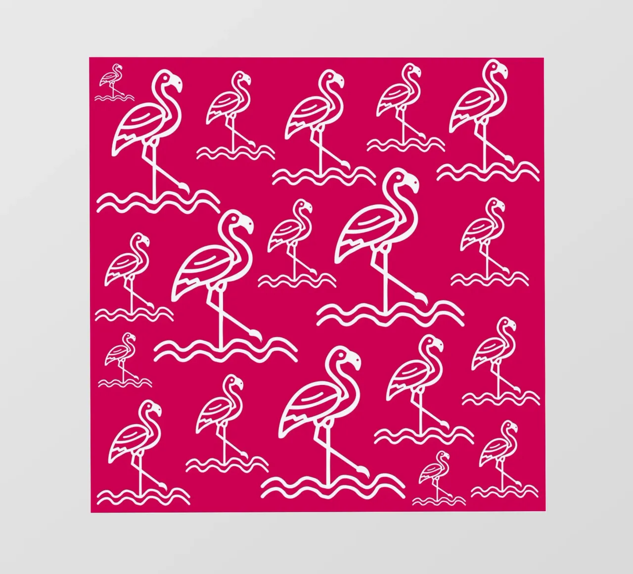 Pink flamingos pattern telo in pvc da baobabprintstore