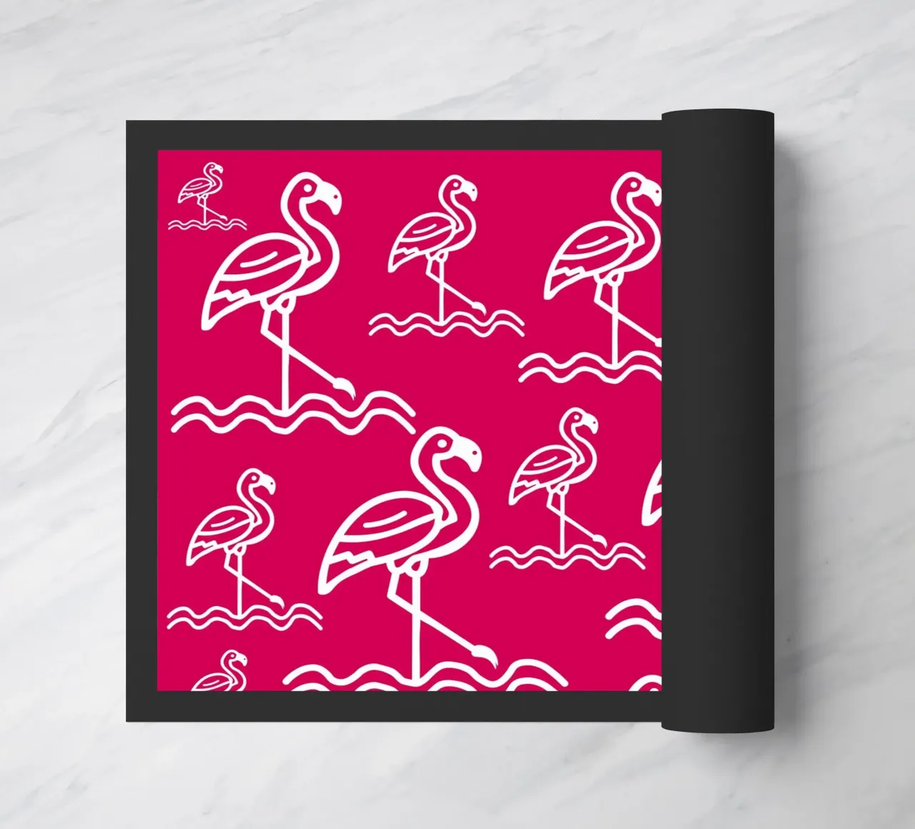 Pink flamingos pattern zerbino da baobabprintstore