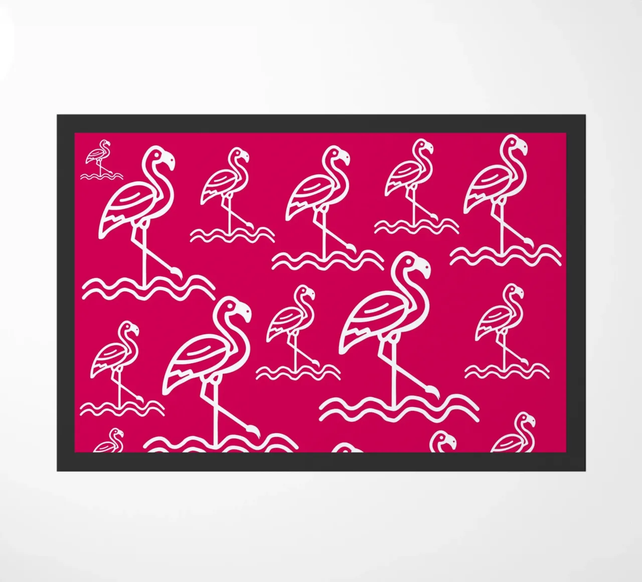Pink flamingos pattern zerbino da baobabprintstore