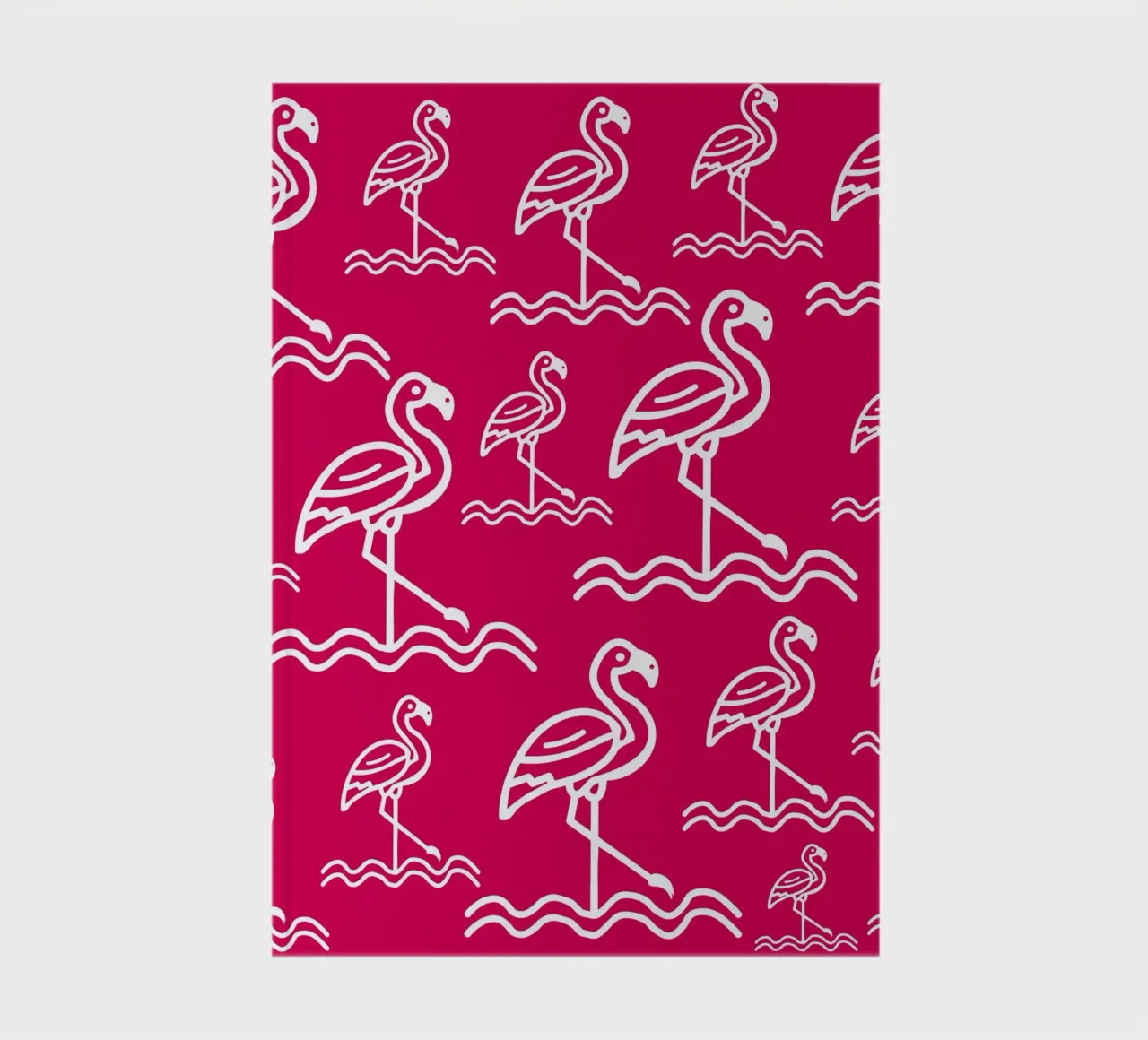 Pink flamingos pattern notebook by baobabprintstore