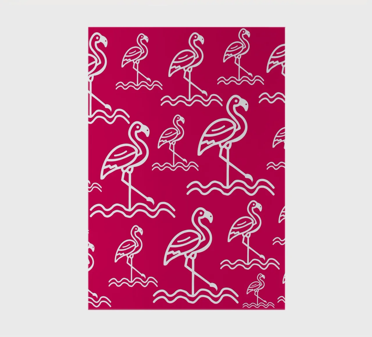 Pink flamingos pattern notebook by baobabprintstore