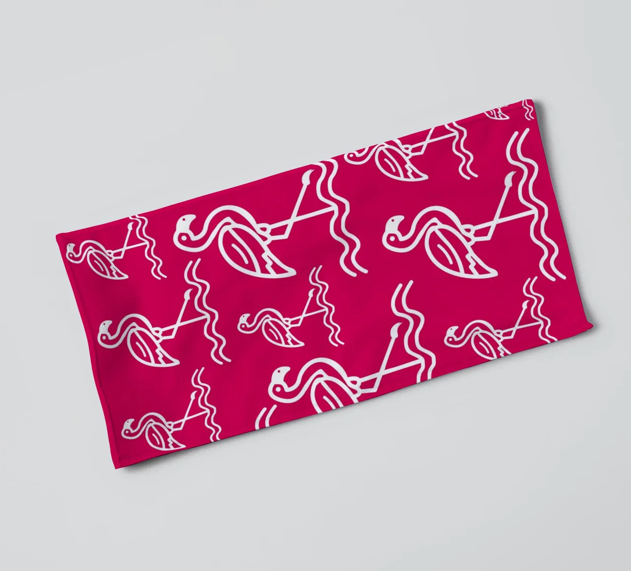 Pink flamingos pattern asciugamano da bagno da baobabprintstore