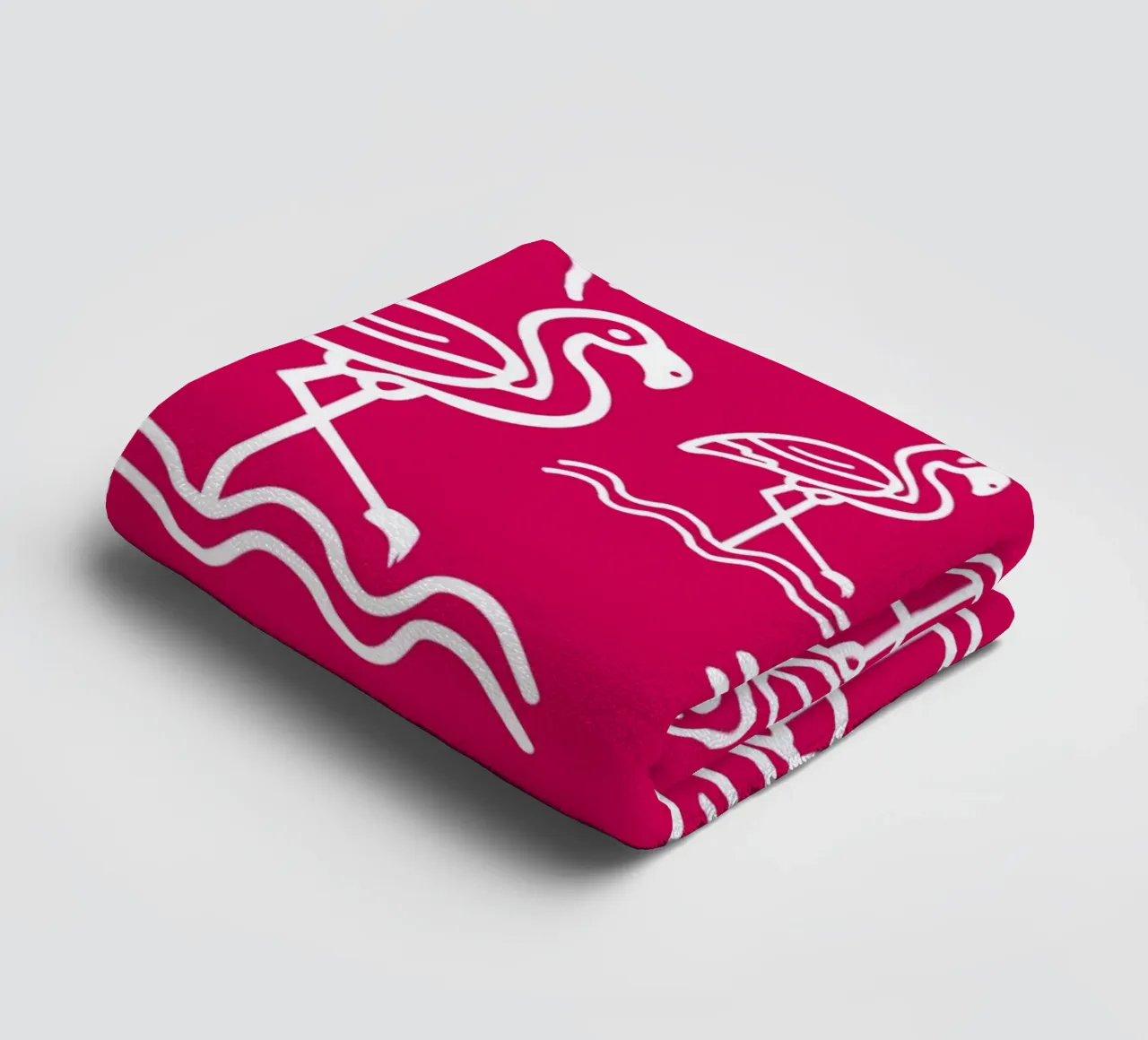 Pink flamingos pattern asciugamano da bagno da baobabprintstore