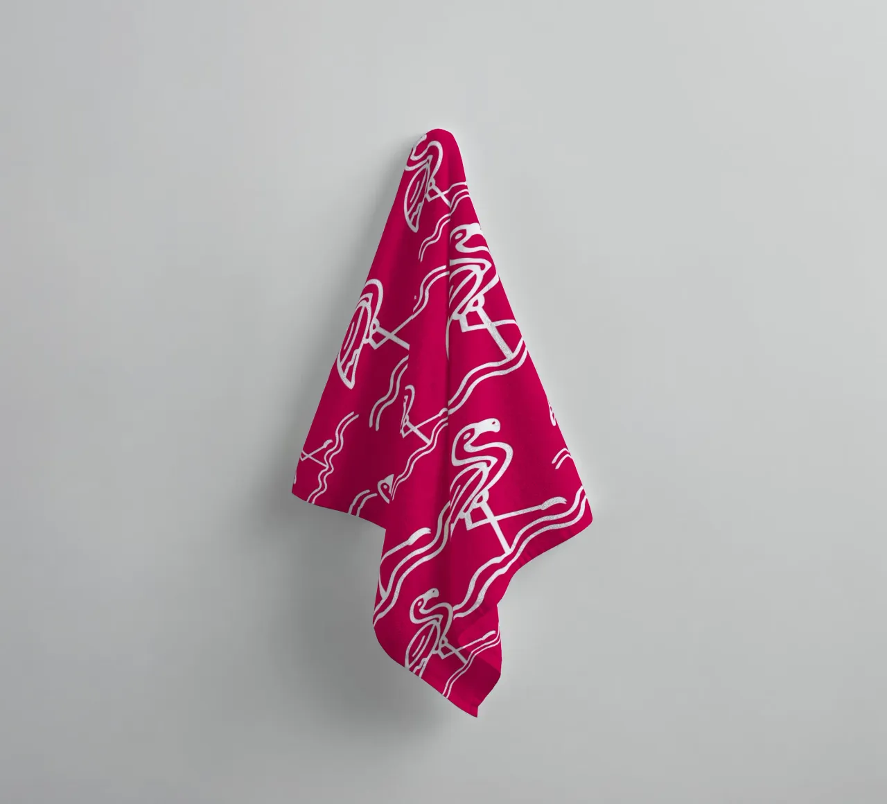 Pink flamingos pattern asciugamano da bagno da baobabprintstore
