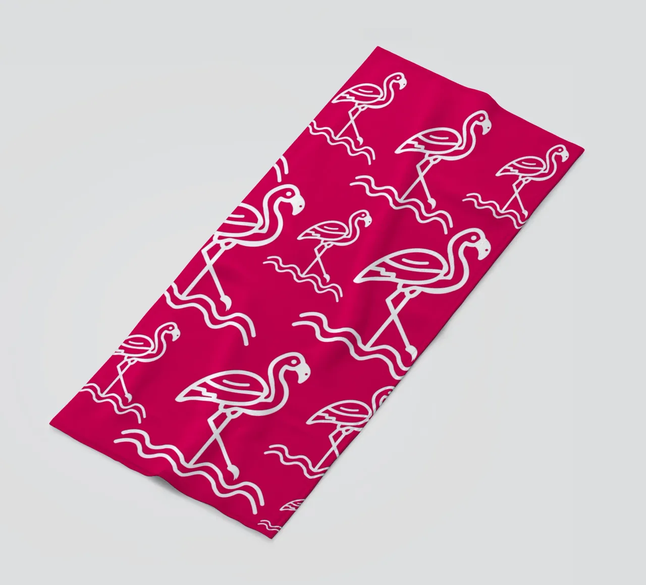 Pink flamingos pattern telo mare da baobabprintstore