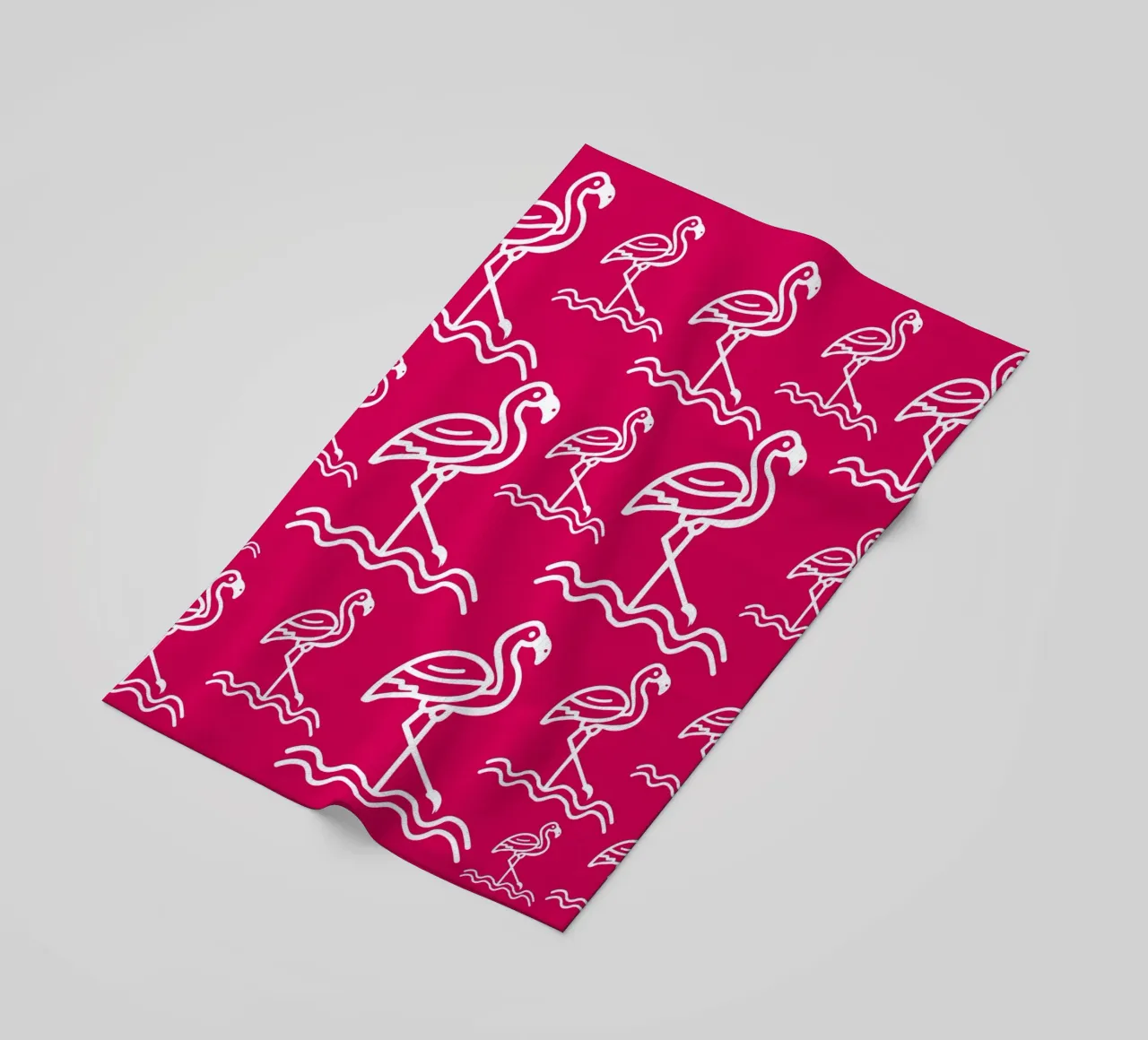 Pink flamingos pattern telo mare da baobabprintstore