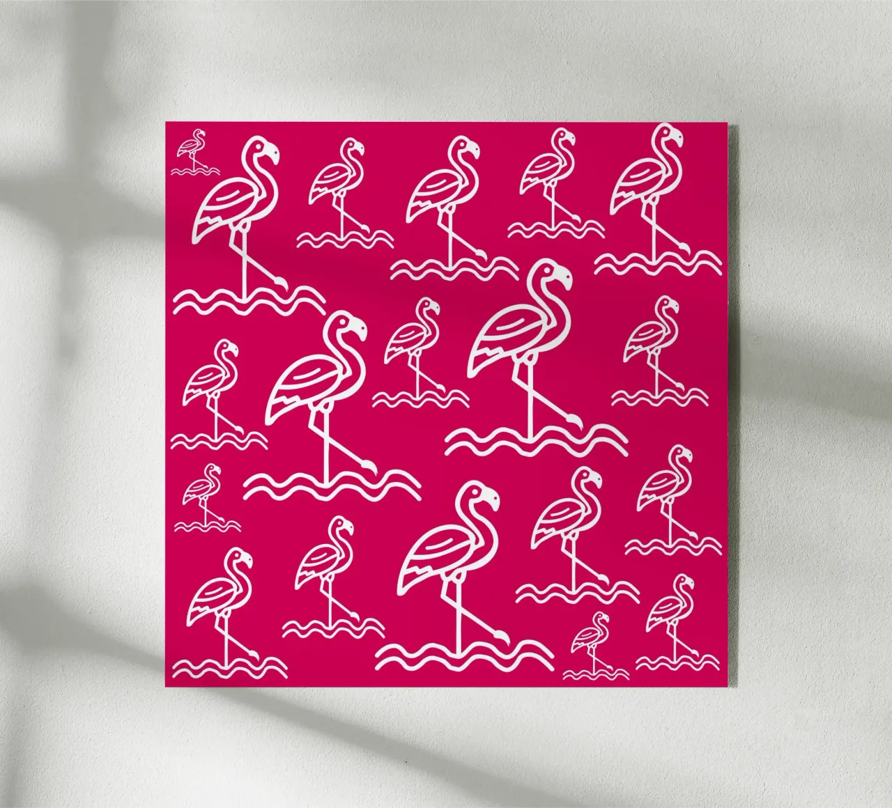 Pink flamingos pattern plexiglass da baobabprintstore