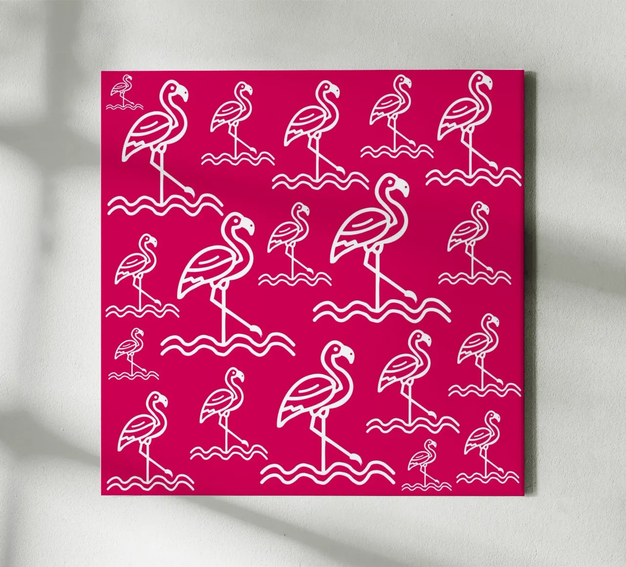 Pink flamingos pattern tela da baobabprintstore