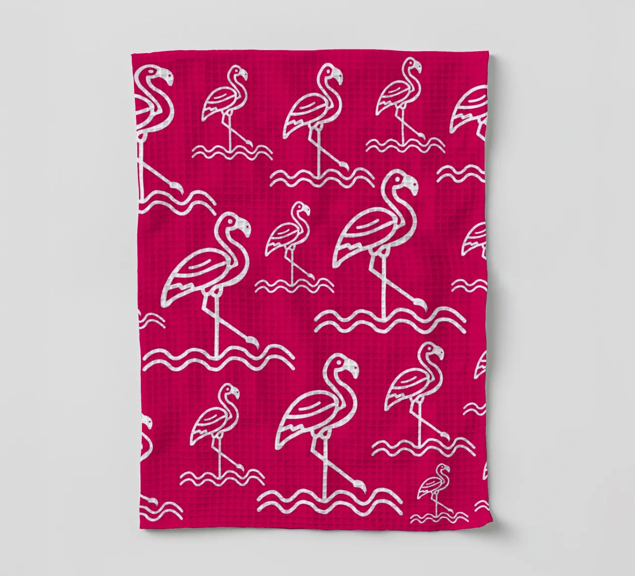 Pink flamingos pattern canovaccio da cucina da baobabprintstore