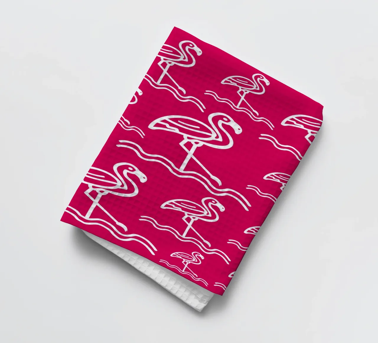 Pink flamingos pattern canovaccio da cucina da baobabprintstore