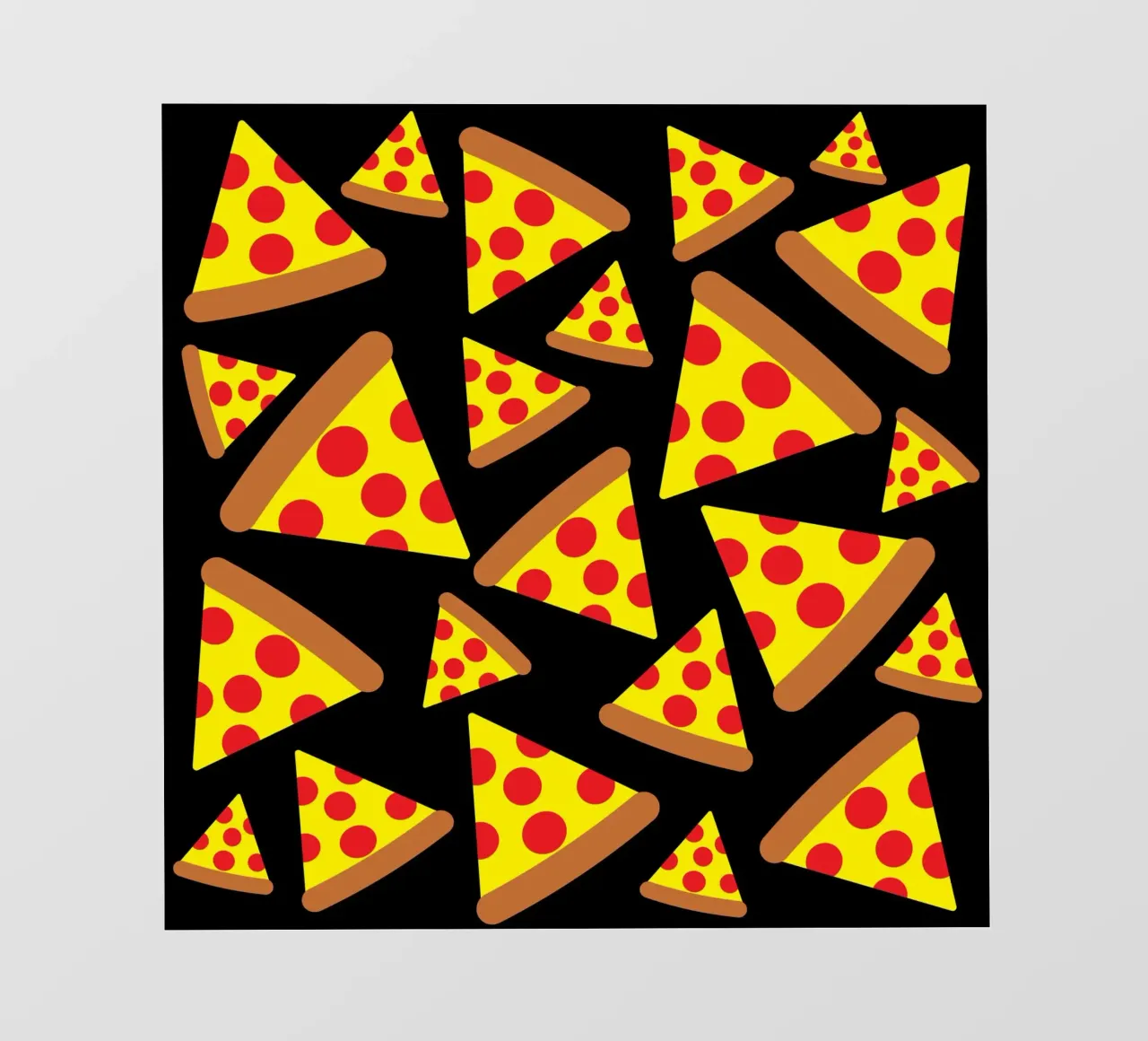 Pizza pattern fotobehang van baobabprintstore